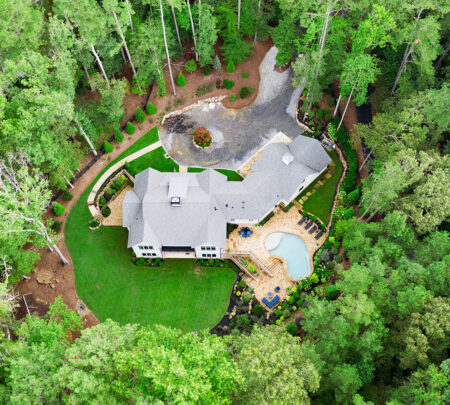 arial view of property
