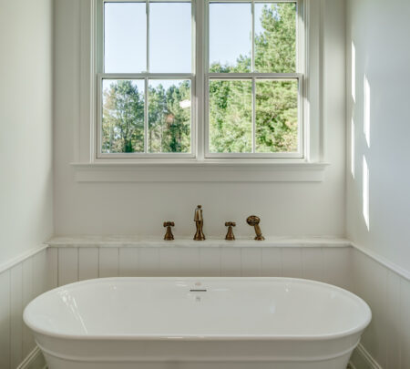 custom tub with floating fixures