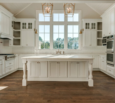 custom kitchen with beautiful view