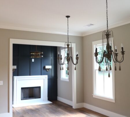 family room, chandeliers