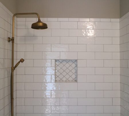 shower fixtures and detail