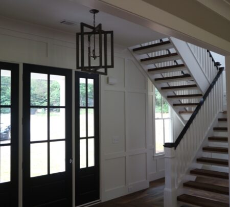 interior entryway, lighting, stairs
