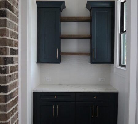 built-in cabinets and shelves
