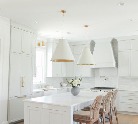 kitchen island seating and whole kitchen view